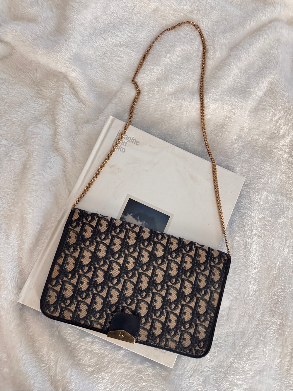 Authentic Christian Dior Trotter Chain Shoulder Bag